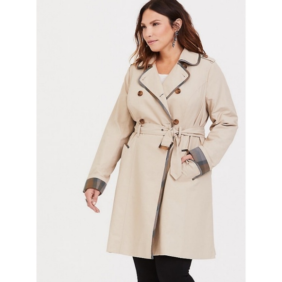 torrid Jackets & Blazers - Torrid Outlander Khaki Trench Coat Size 3
